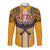 Samoa Pago Pago Aeto Long Sleeve Button Shirt Bald Eagle with Polynesian Art Tattoos - Polynesian Pride
