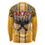 Samoa Pago Pago Aeto Long Sleeve Shirt Bald Eagle with Polynesian Art Tattoos - Polynesian Pride
