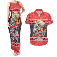 new-zealand-christmas-couples-matching-tank-maxi-dress-and-hawaiian-shirt-santa-catch-the-wave-maori-pattern-retro-style
