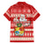 Tonga Christmas Family Matching Off Shoulder Short Dress and Hawaiian Shirt The Santa Coat of Arms with Ngatu and Snow Pattern LT03 - Polynesian Pride