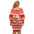 Tonga Christmas Family Matching Off Shoulder Short Dress and Hawaiian Shirt The Santa Coat of Arms with Ngatu and Snow Pattern LT03 - Polynesian Pride