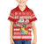 Tonga Christmas Family Matching Off Shoulder Short Dress and Hawaiian Shirt The Santa Coat of Arms with Ngatu and Snow Pattern LT03 Son's Shirt Red - Polynesian Pride