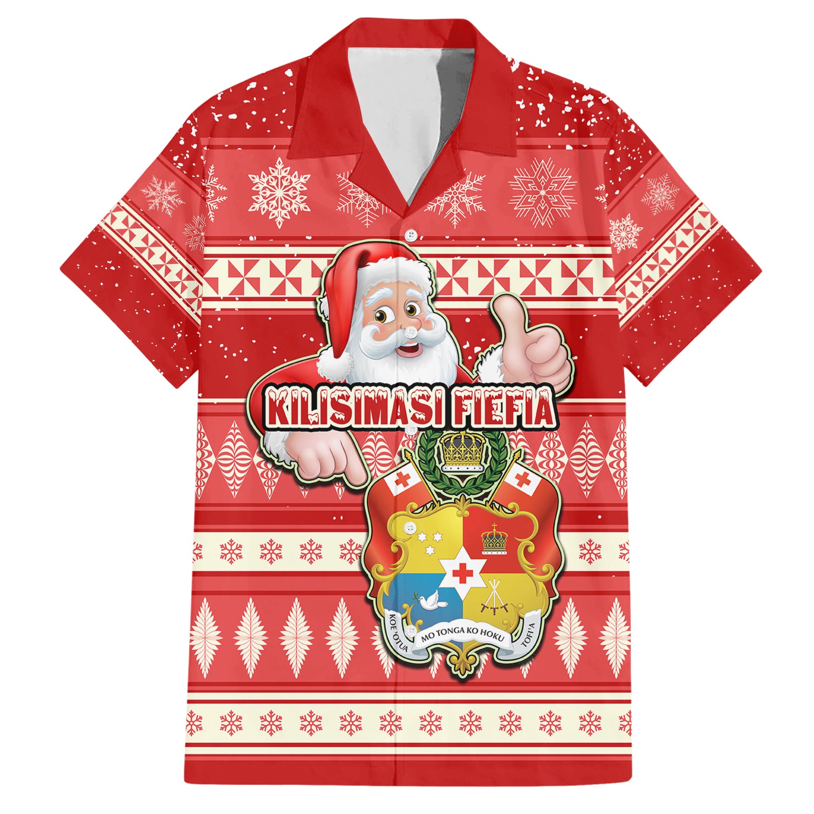 tonga-christmas-hawaiian-shirt-the-santa-coat-of-arms-with-ngatu-and-snow-pattern