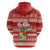 Tonga Christmas Hoodie The Santa Coat of Arms with Ngatu and Snow Pattern LT03 - Polynesian Pride