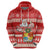 Tonga Christmas Hoodie The Santa Coat of Arms with Ngatu and Snow Pattern LT03 - Polynesian Pride