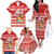 Custom Tonga Christmas Family Matching Off Shoulder Long Sleeve Dress and Hawaiian Shirt The Santa Coat of Arms with Ngatu and Snow Pattern LT03 - Polynesian Pride