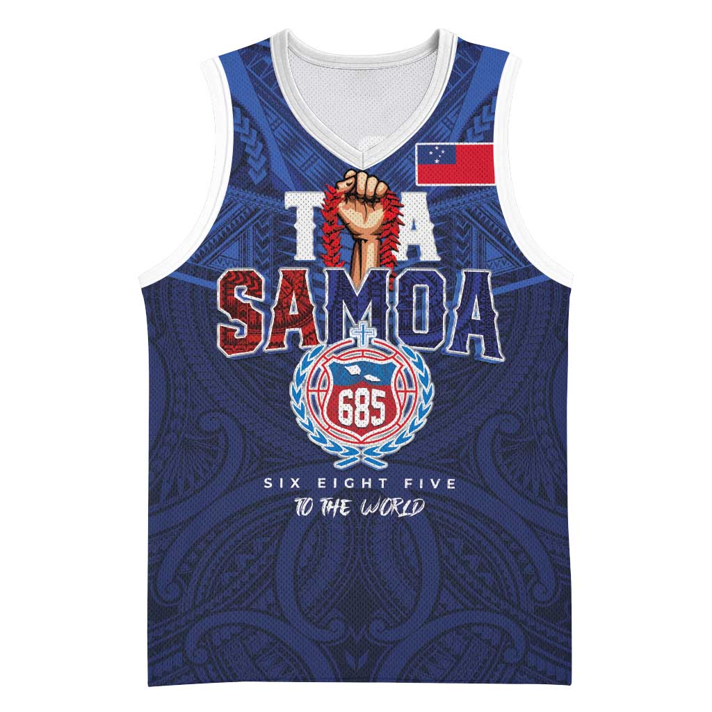 Custom Rugby Toa Samoa Basketball Jersey Champions Six Eight Five - Polynesian Pride