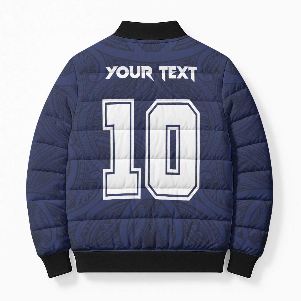 Custom Rugby Toa Samoa Bomber Puffer Jacket Champions Six Eight Five - Polynesian Pride