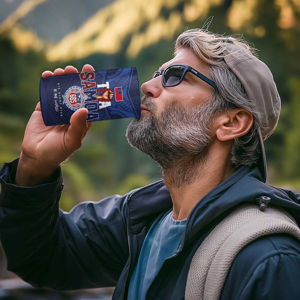 Custom Rugby Toa Samoa 4 in 1 Can Cooler Tumbler Champions Six Eight Five - Polynesian Pride