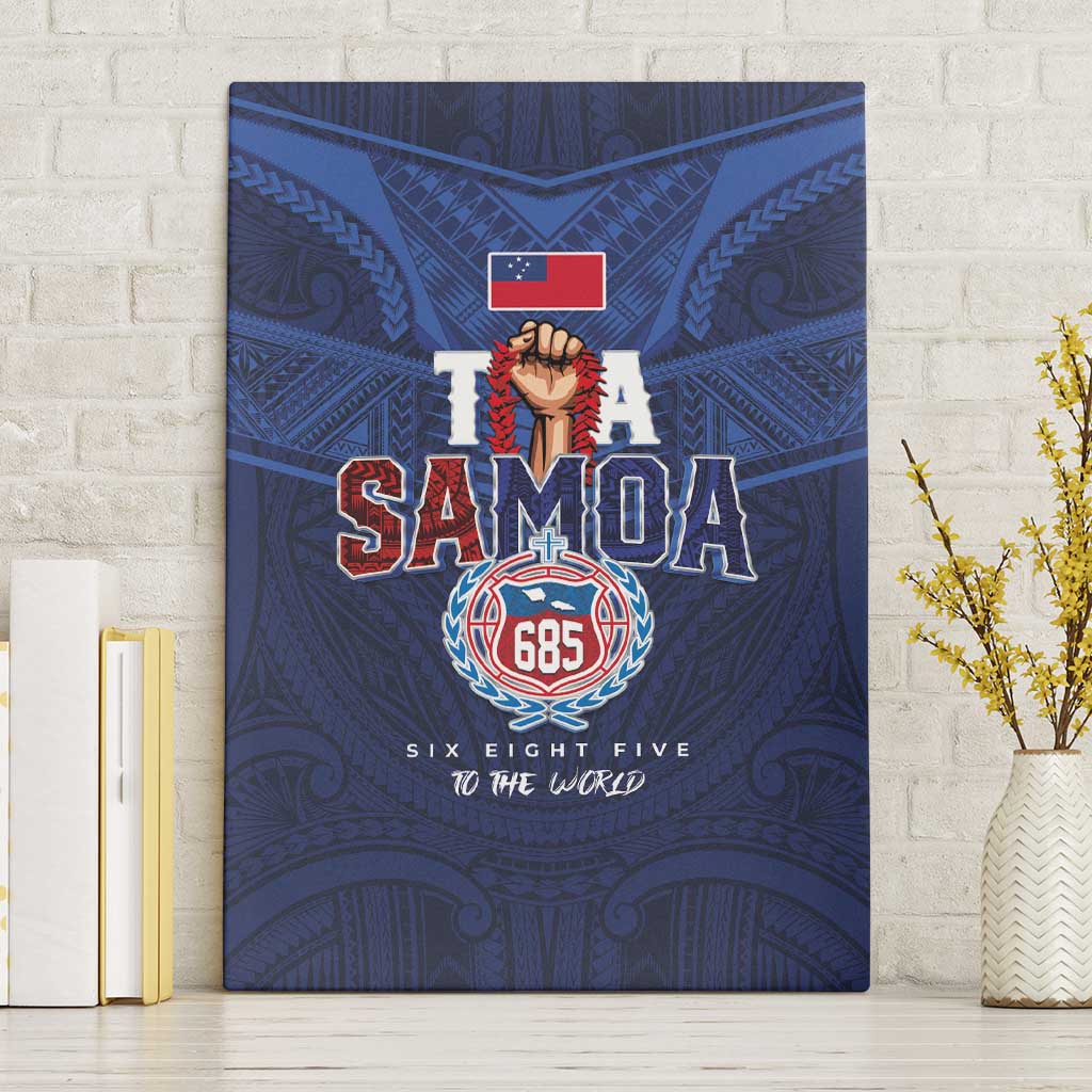 Rugby Toa Samoa Canvas Wall Art Champions Six Eight Five - Polynesian Pride