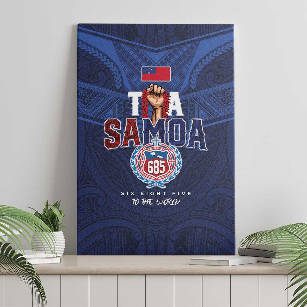 Rugby Toa Samoa Canvas Wall Art Champions Six Eight Five - Polynesian Pride