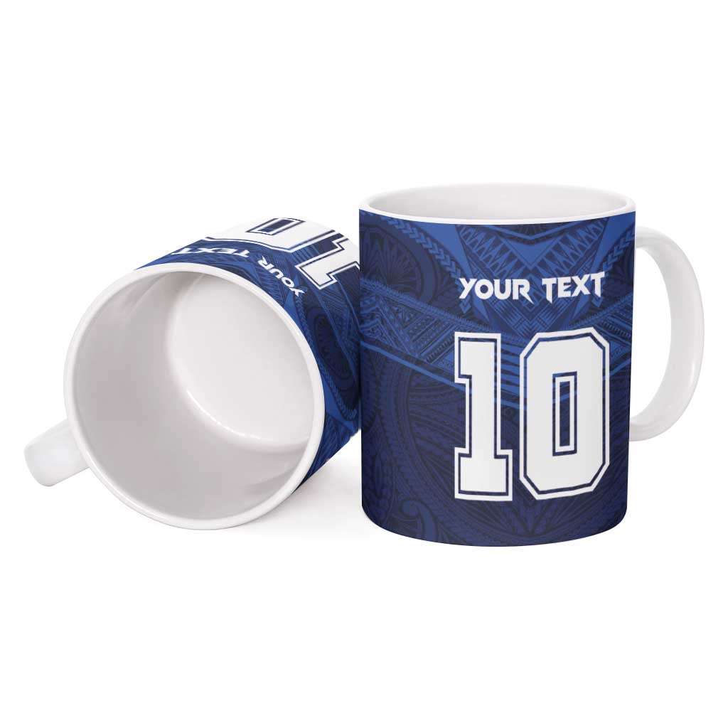 Custom Rugby Toa Samoa Ceramic Mug Champions Six Eight Five - Polynesian Pride