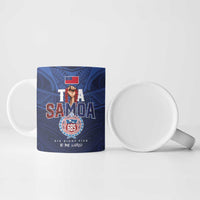 Custom Rugby Toa Samoa Ceramic Mug Champions Six Eight Five - Polynesian Pride