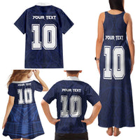 Custom Rugby Toa Samoa Family Matching Tank Maxi Dress and Hawaiian Shirt Champions Six Eight Five - Polynesian Pride