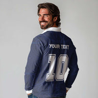 Custom Rugby Toa Samoa Long Sleeve Polo Shirt Champions Six Eight Five - Polynesian Pride