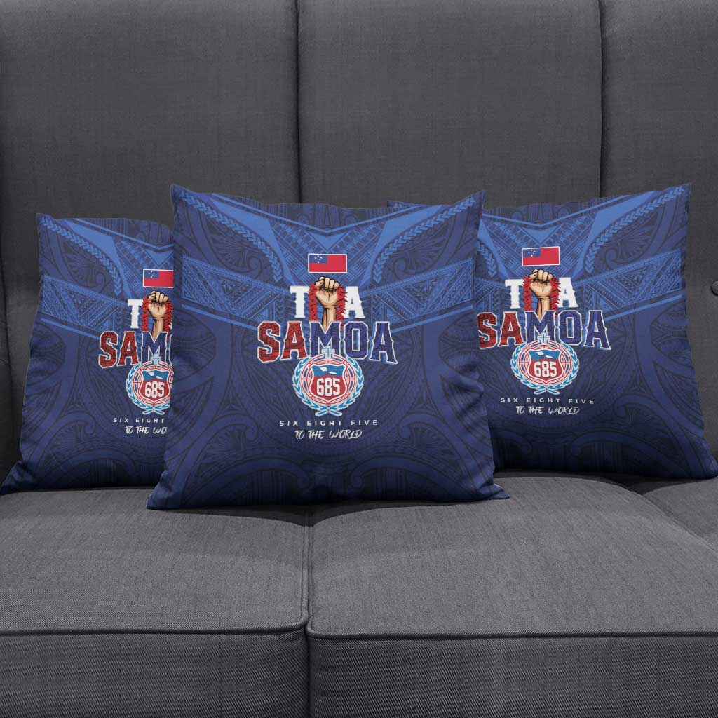 Rugby Toa Samoa Pillow Cover Champions Six Eight Five - Polynesian Pride