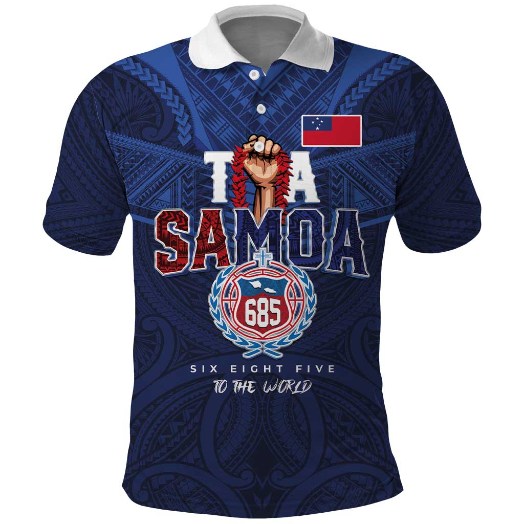 Custom Rugby Toa Samoa Polo Shirt Champions Six Eight Five - Polynesian Pride