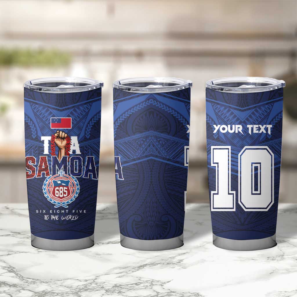 Custom Rugby Toa Samoa Tumbler Cup Champions Six Eight Five - Polynesian Pride
