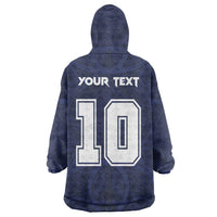 Custom Rugby Toa Samoa Wearable Blanket Hoodie Champions Six Eight Five - Polynesian Pride