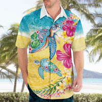 Hawaiian Tropical Plants Turtles Hawaiian Shirt Watercolor Style - Polynesian Pride