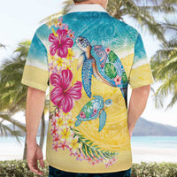 Hawaiian Tropical Plants Turtles Hawaiian Shirt Watercolor Style - Polynesian Pride