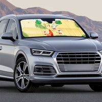 Hawaiian Mele Kalikimaka Auto Sun Shade Tropical Plumeria and Lei Funny Santa Beach - Polynesian Pride