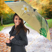 Hawaiian Mele Kalikimaka Umbrella Tropical Xmas Turtles Red Poinsettia Watercolor - Polynesian Pride