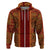 Hawaii Style Hibiscus and Tribal Element Fabric Patchwork Hoodie LT03 Zip Hoodie Red - Polynesian Pride