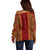 Hawaii Style Hibiscus and Tribal Element Fabric Patchwork Off Shoulder Sweater LT03 - Polynesian Pride