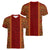 Hawaii Style Hibiscus and Tribal Element Fabric Patchwork Women V Neck T Shirt LT03 - Polynesian Pride