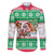 Hawaii Mele Kalikimaka Family Matching Long Sleeve Bodycon Dress and Hawaiian Shirt Aloha Santa and Palm Tree Mix Kakau Pattern LT03 Dad's Shirt - Long Sleeve Green - Polynesian Pride