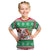 Hawaii Mele Kalikimaka Kid T Shirt Aloha Santa and Palm Tree Mix Kakau Pattern LT03 Green - Polynesian Pride