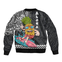 Hawaii Pineapple Surfing With Kakau Tribal Bomber Jacket LT03 - Polynesian Pride