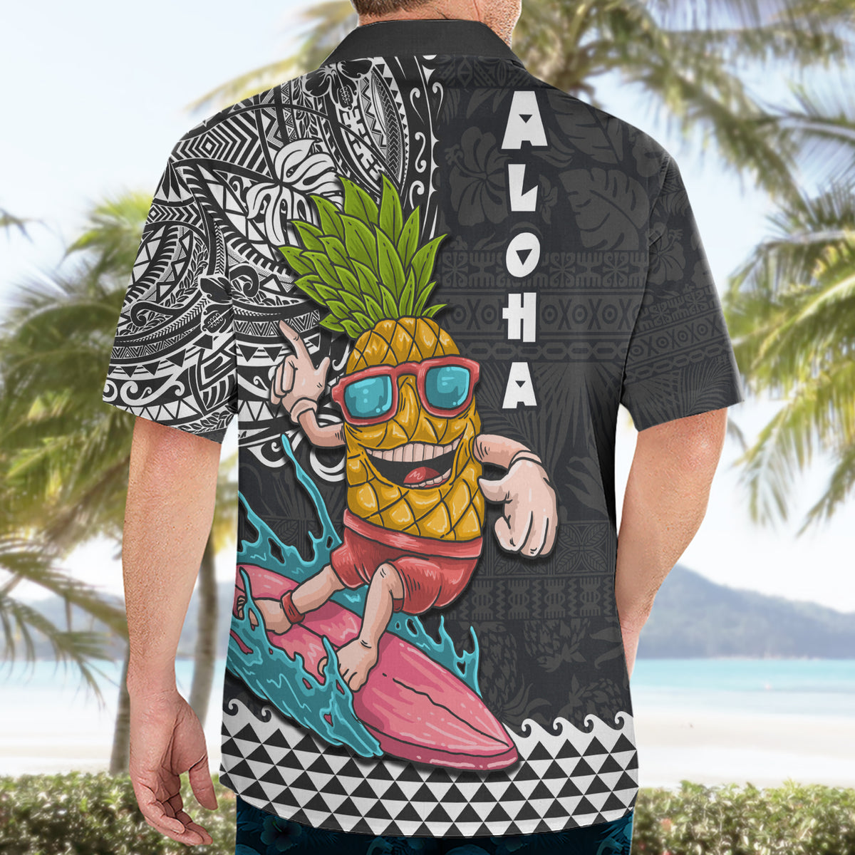 Hawaii Pineapple Surfing With Kakau Tribal Hawaiian Shirt LT03 - Polynesian Pride
