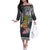 Hawaii Pineapple Surfing With Kakau Tribal Off The Shoulder Long Sleeve Dress LT03 Women Brown - Polynesian Pride