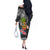 Hawaii Pineapple Surfing With Kakau Tribal Off The Shoulder Long Sleeve Dress LT03 - Polynesian Pride