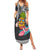 Hawaii Pineapple Surfing With Kakau Tribal Summer Maxi Dress LT03 Women Brown - Polynesian Pride