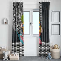 Hawaii Pineapple Surfing With Kakau Tribal Window Curtain LT03 - Polynesian Pride