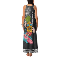 Hawaii Pineapple Surfing Kakau Tribal Personalised Family Matching Tank Maxi Dress and Hawaiian Shirt LT03 - Polynesian Pride