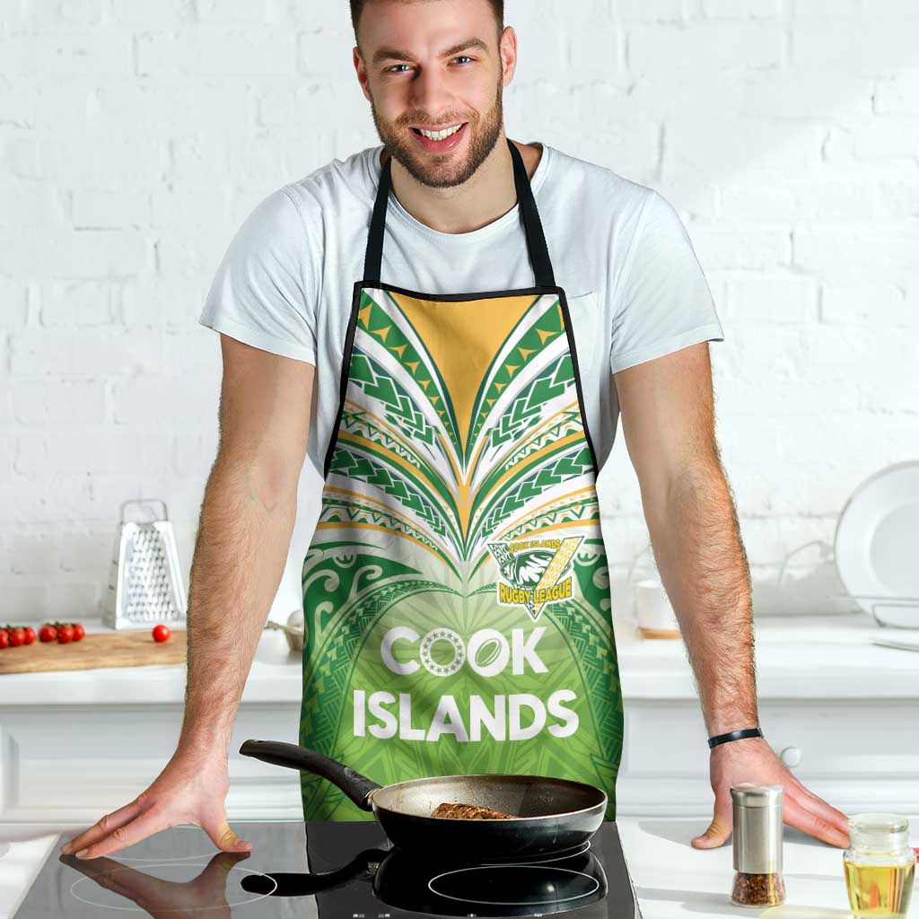 Cook Islands Rugby League Apron Tatau Tribal Motifs-Light Green Color - Polynesian Pride