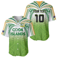 Custom Cook Islands Rugby League Baseball Jersey Tatau Tribal Motifs-Light Green Color - Polynesian Pride