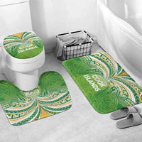 Cook Islands Rugby League Bathroom Set Tatau Tribal Motifs-Light Green Color - Polynesian Pride