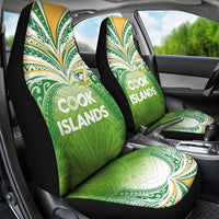 Cook Islands Rugby League Car Seat Cover Tatau Tribal Motifs-Light Green Color - Polynesian Pride