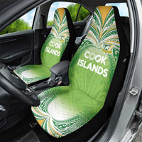 Cook Islands Rugby League Car Seat Cover Tatau Tribal Motifs-Light Green Color - Polynesian Pride
