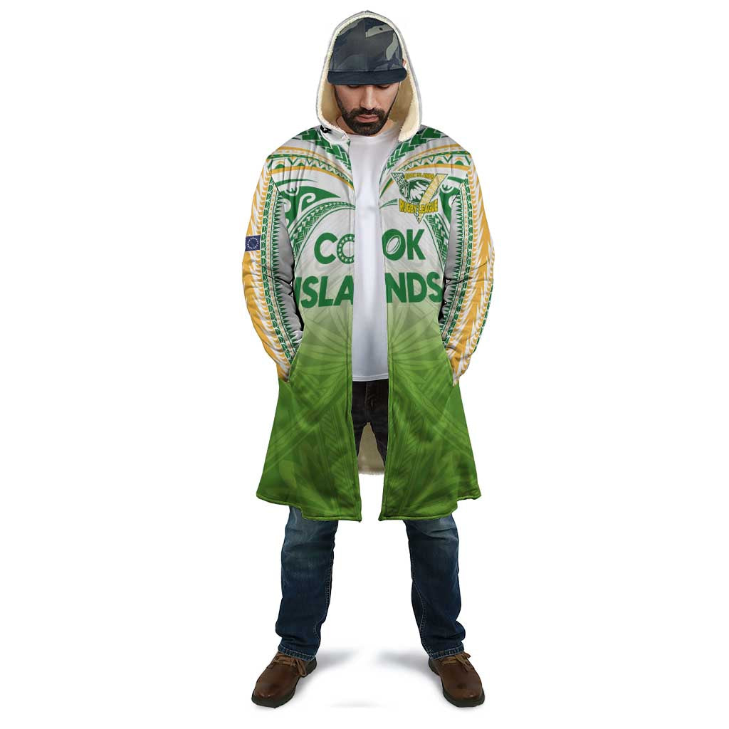Custom Cook Islands Rugby League Cloak Tatau Tribal Motifs-Light Green Color - Polynesian Pride