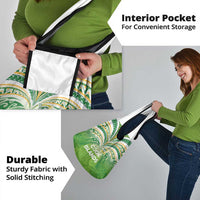 Cook Islands Rugby League Grocery Bag Tatau Tribal Motifs-Light Green Color - Polynesian Pride