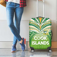 Cook Islands Rugby League Luggage Cover Tatau Tribal Motifs-Light Green Color - Polynesian Pride
