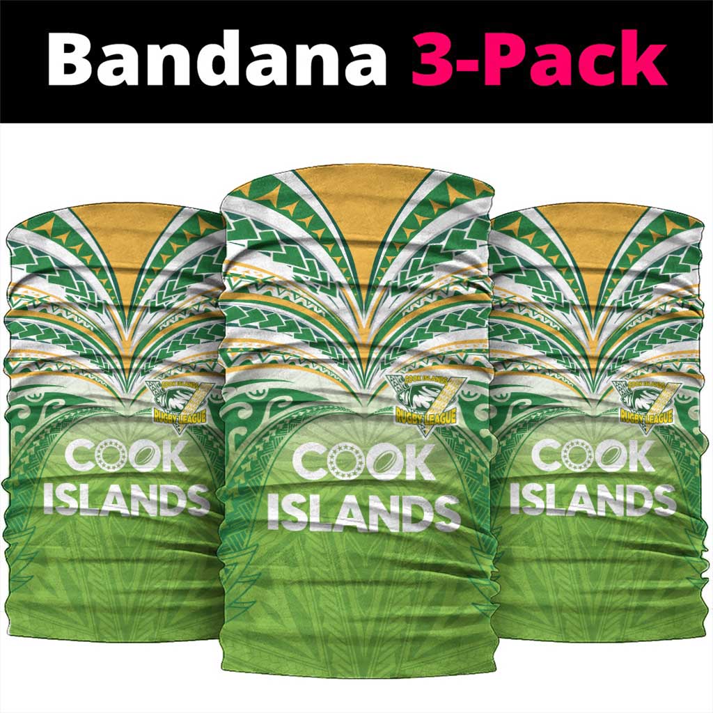 Cook Islands Rugby League Neck Gaiter Tatau Tribal Motifs-Light Green Color - Polynesian Pride