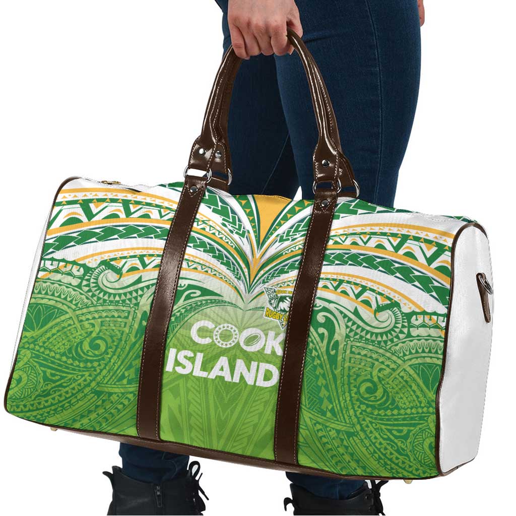 Cook Islands Rugby League Travel Bag Tatau Tribal Motifs-Light Green Color - Polynesian Pride