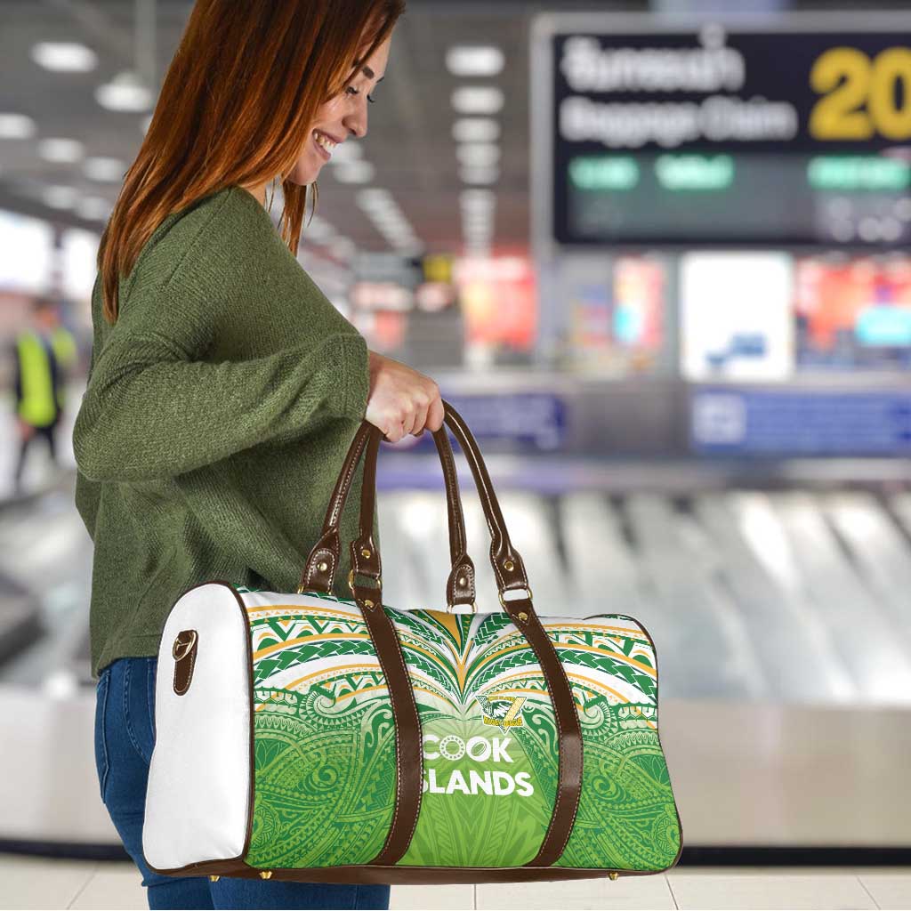 Cook Islands Rugby League Travel Bag Tatau Tribal Motifs-Light Green Color - Polynesian Pride